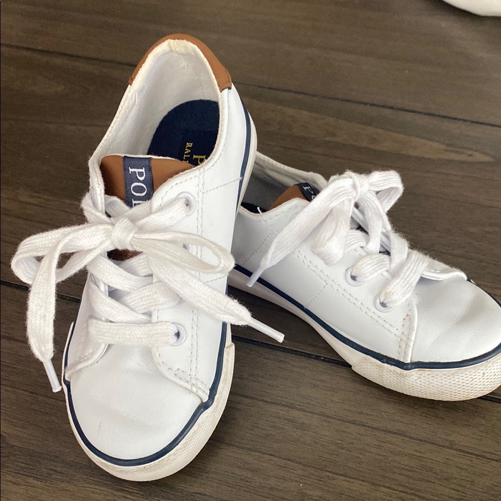 Polo by Ralph Lauren White Leather Sneakers Low-Top Casual